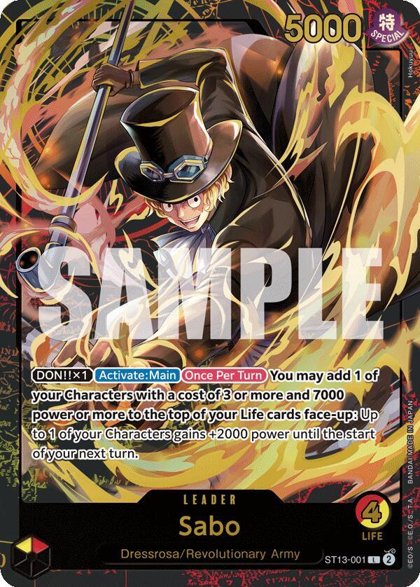 Sabo (Premium Card Collection -Leader Collection-) ST13-001 card from One Piece Promotion Cards