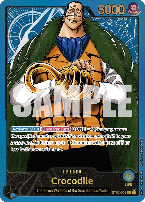 Crocodile (Premium Card Collection -Leader Collection-) ST03-001 card from One Piece Promotion Cards