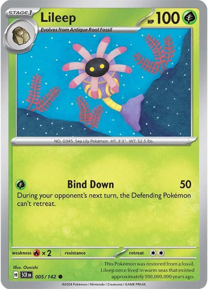 Lileep 005/142 card from SV07: Stellar Crown