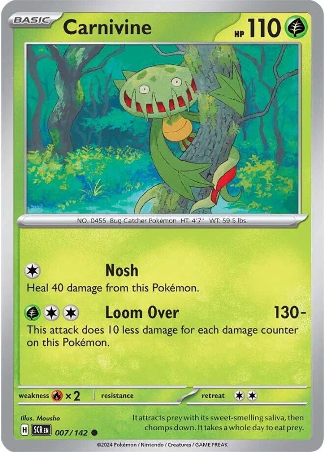 Carnivine 007/142 card from SV07: Stellar Crown