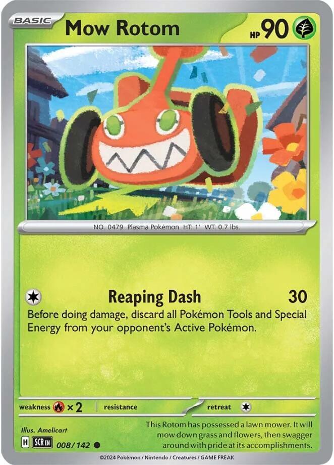 Mow Rotom 008/142 card from SV07: Stellar Crown