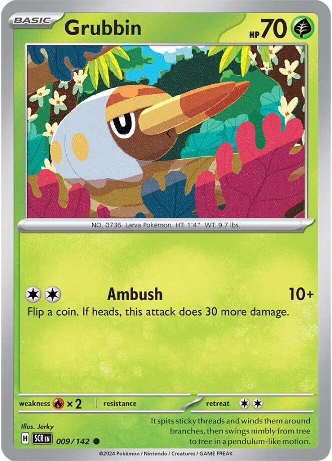 Grubbin 009/142 card from SV07: Stellar Crown