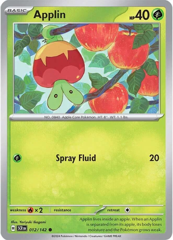 Applin 012/142 card from SV07: Stellar Crown