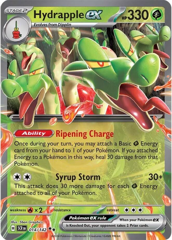 Hydrapple ex 014/142 card from SV07: Stellar Crown