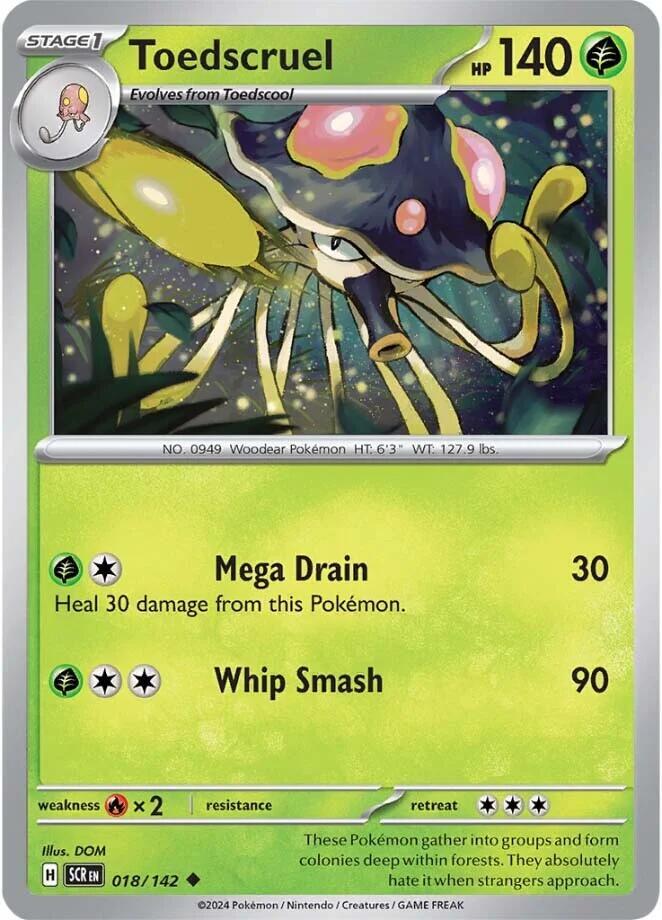 Toedscruel 018/142 card from SV07: Stellar Crown