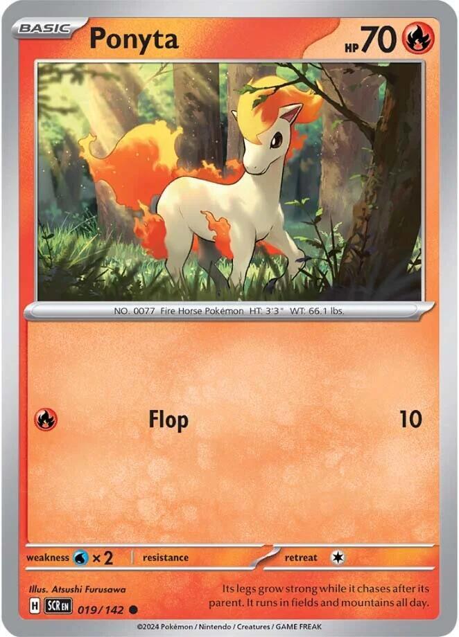 Ponyta 019/142 card from SV07: Stellar Crown