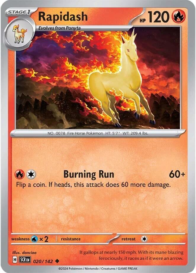 Rapidash 020/142 card from SV07: Stellar Crown