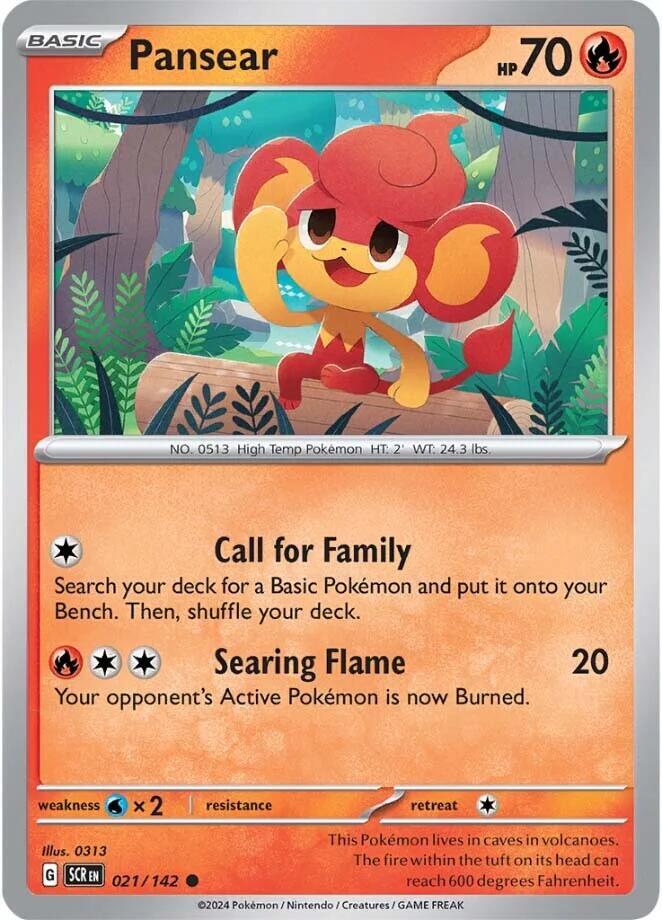Pansear 021/142 card from SV07: Stellar Crown