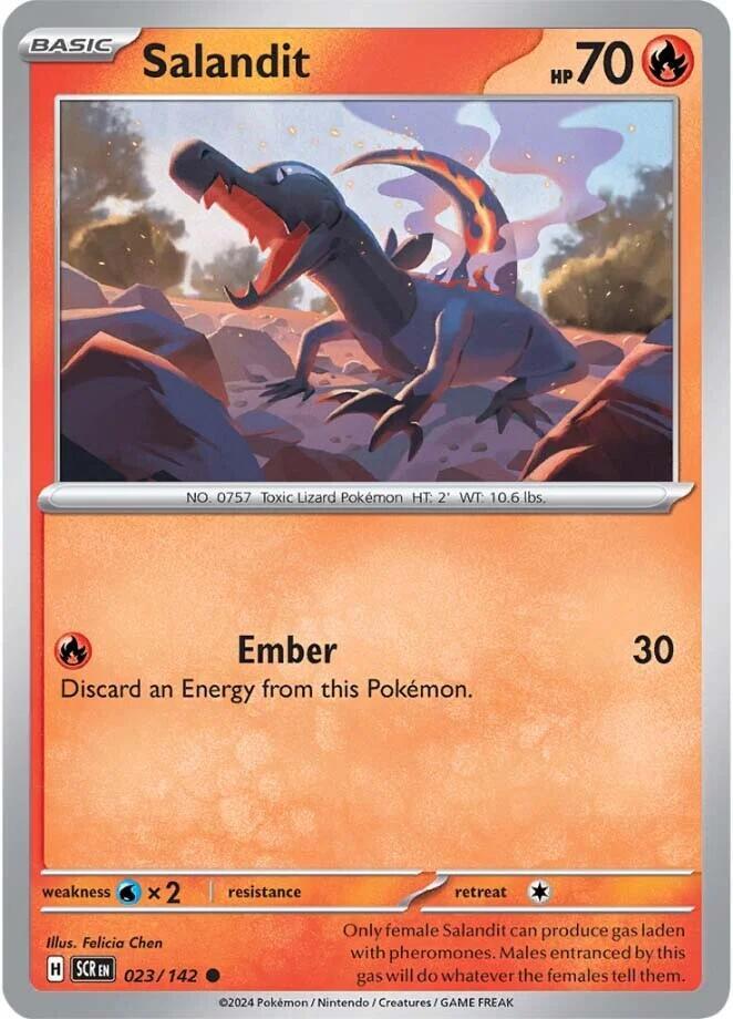 Salandit 023/142 card from SV07: Stellar Crown