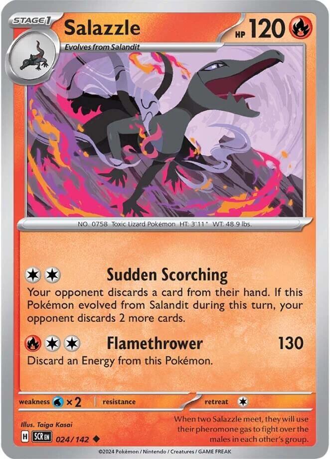 Salazzle 024/142 card from SV07: Stellar Crown