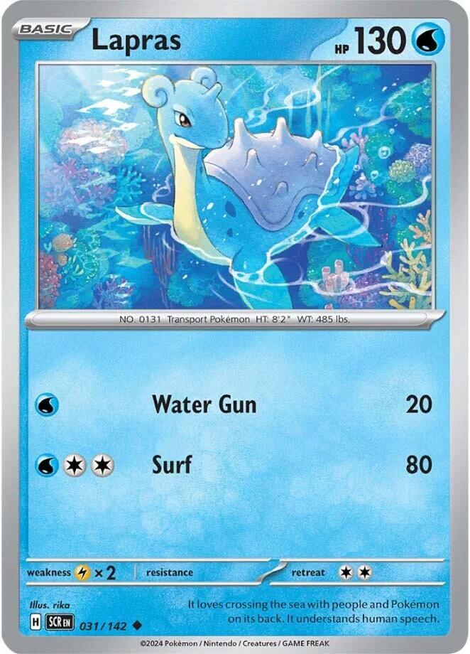 Lapras 031/142 card from SV07: Stellar Crown