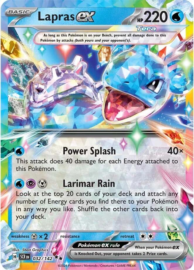 Lapras ex 032/142 card from SV07: Stellar Crown