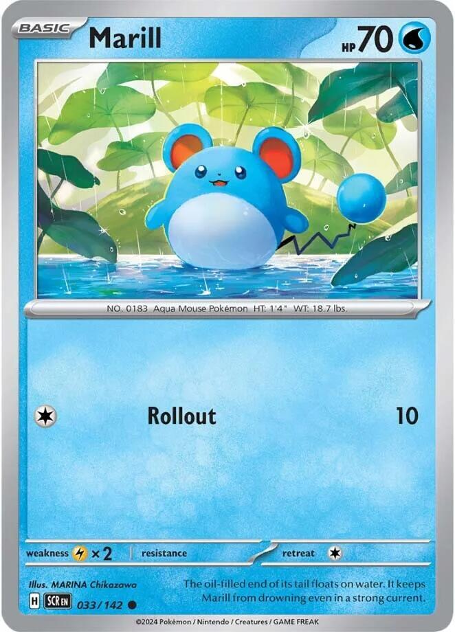 Marill 033/142 card from SV07: Stellar Crown