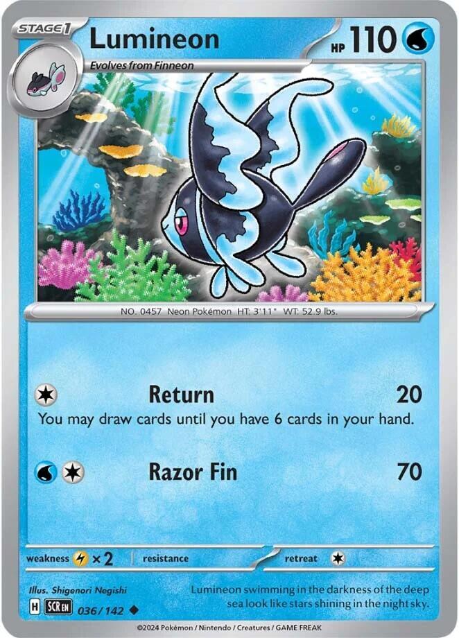 Lumineon 036/142 card from SV07: Stellar Crown