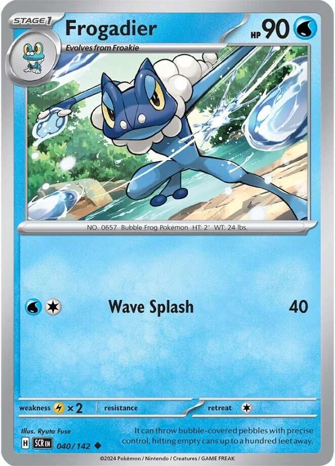Frogadier 040/142 card from SV07: Stellar Crown