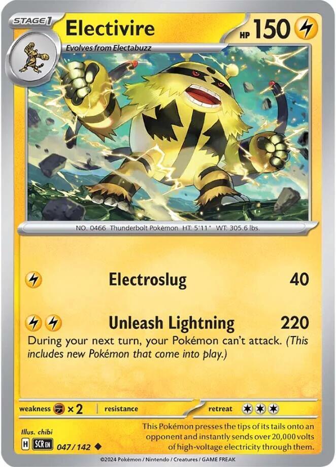 Electivire 047/142 card from SV07: Stellar Crown