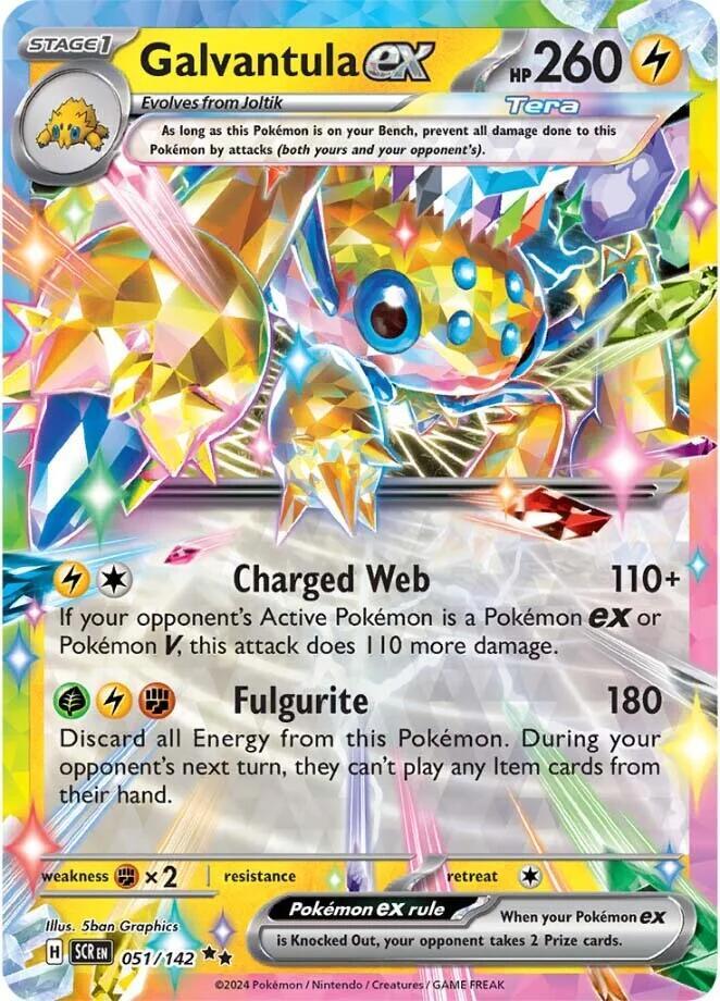 Galvantula ex 051/142 card from SV07: Stellar Crown