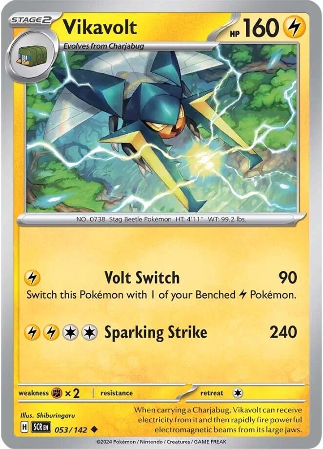 Vikavolt 053/142 card from SV07: Stellar Crown