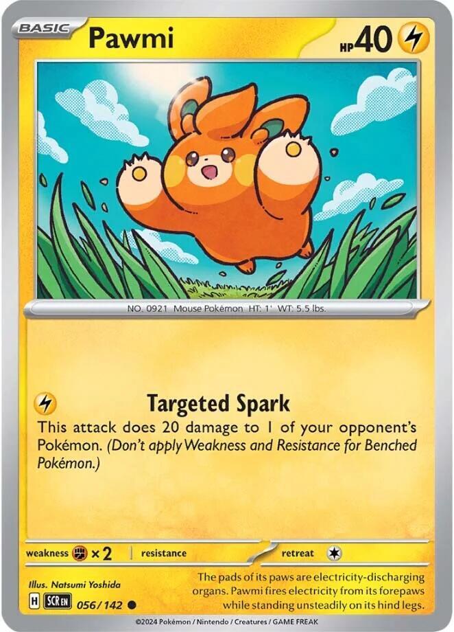 Pawmi 056/142 card from SV07: Stellar Crown