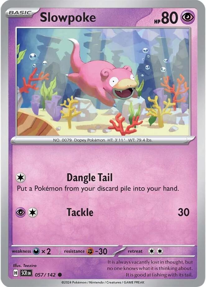 Slowpoke 057/142 card from SV07: Stellar Crown