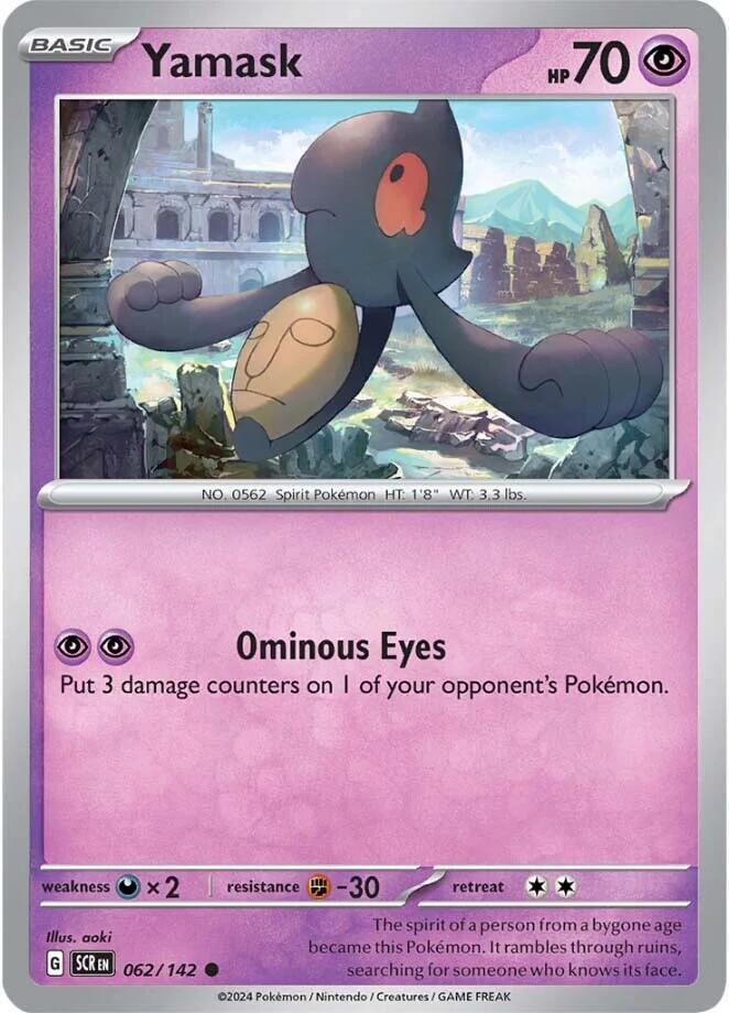 Yamask 062/142 card from SV07: Stellar Crown