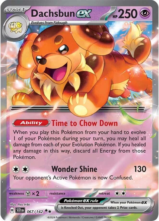 Dachsbun ex 067/142 card from SV07: Stellar Crown