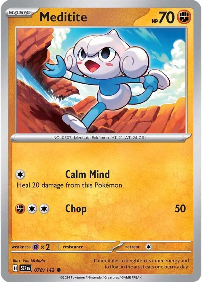 Meditite 078/142 card from SV07: Stellar Crown