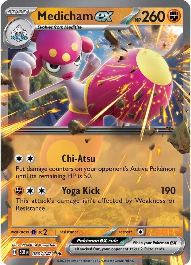 Medicham ex 080/142 card from SV07: Stellar Crown