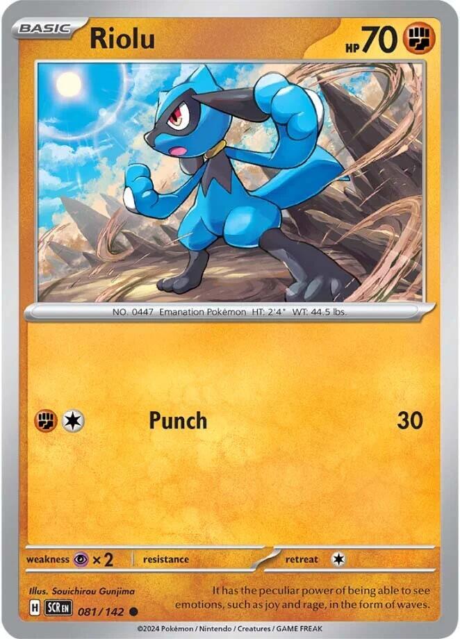 Riolu 081/142 card from SV07: Stellar Crown