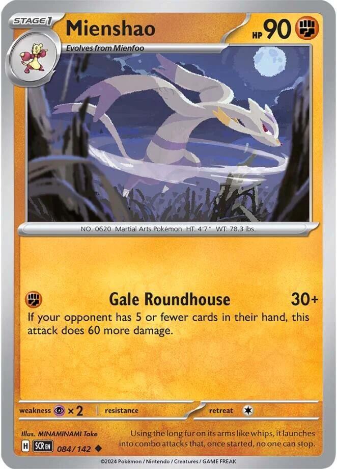 Mienshao 084/142 card from SV07: Stellar Crown