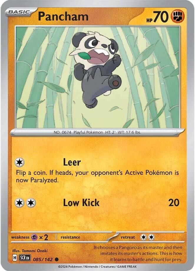 Pancham 085/142 card from SV07: Stellar Crown