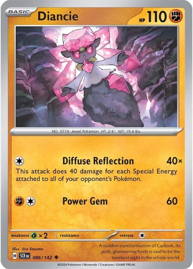 Diancie 086/142 card from SV07: Stellar Crown