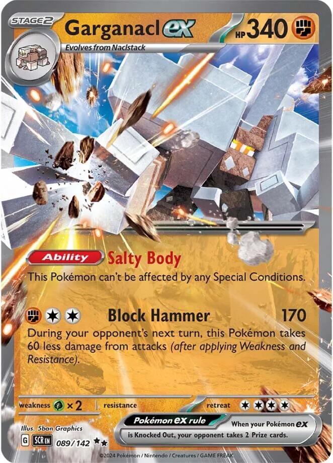 Garganacl ex 089/142 card from SV07: Stellar Crown