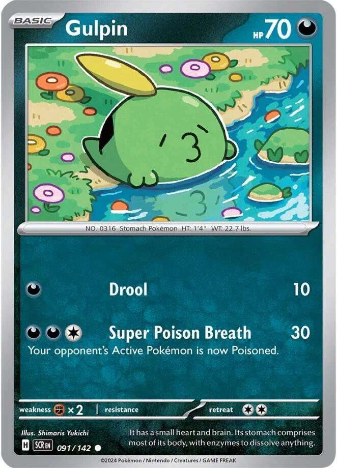 Gulpin 091/142 card from SV07: Stellar Crown