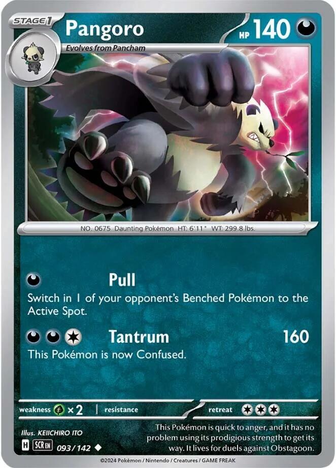 Pangoro 093/142 card from SV07: Stellar Crown