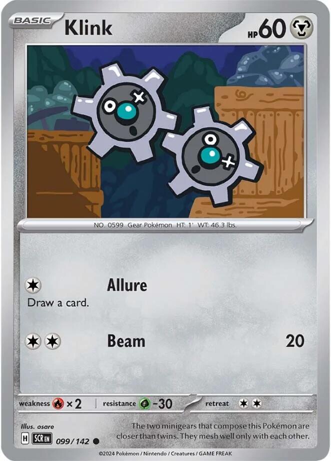 Klink 099/142 card from SV07: Stellar Crown