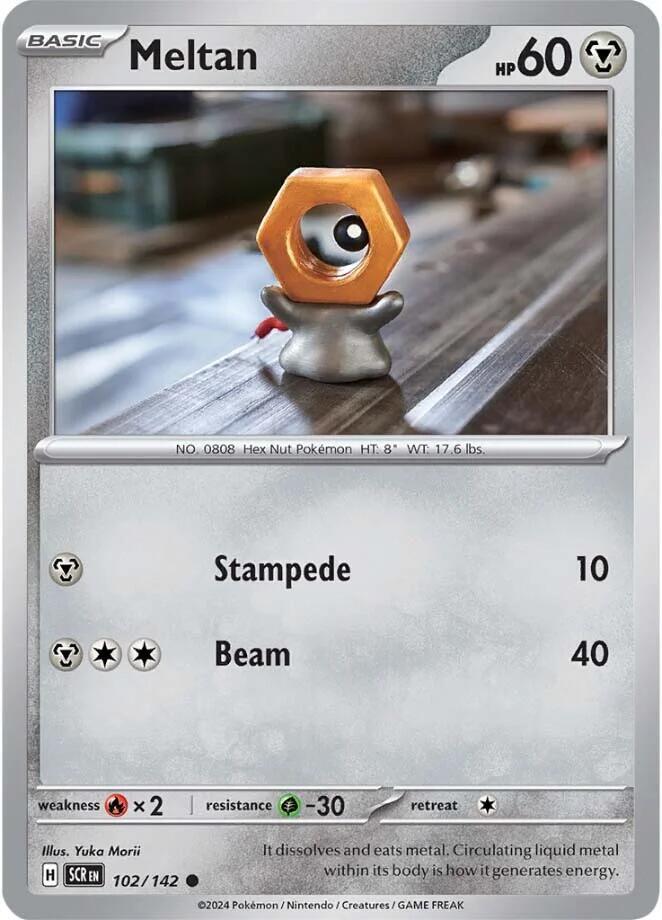 Meltan 102/142 card from SV07: Stellar Crown