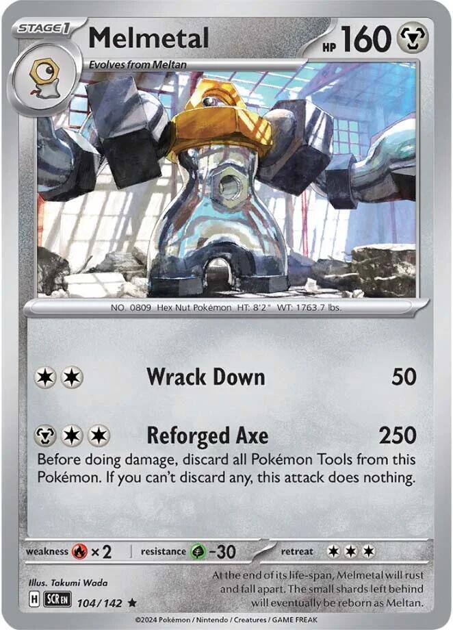 Melmetal 104/142 card from SV07: Stellar Crown