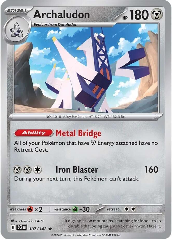 Archaludon 107/142 card from SV07: Stellar Crown