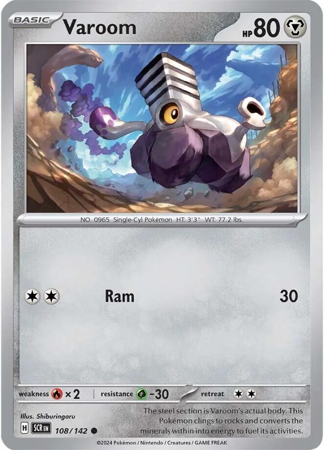 Varoom 108/142 card from SV07: Stellar Crown