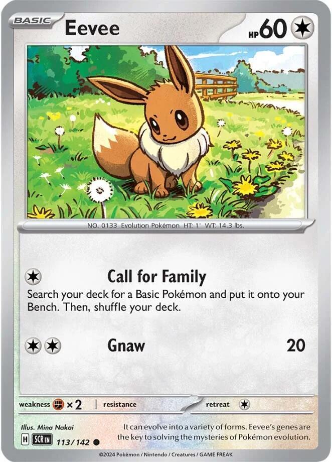 Eevee 113/142 card from SV07: Stellar Crown