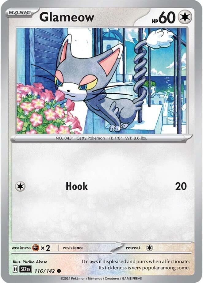 Glameow 116/142 card from SV07: Stellar Crown