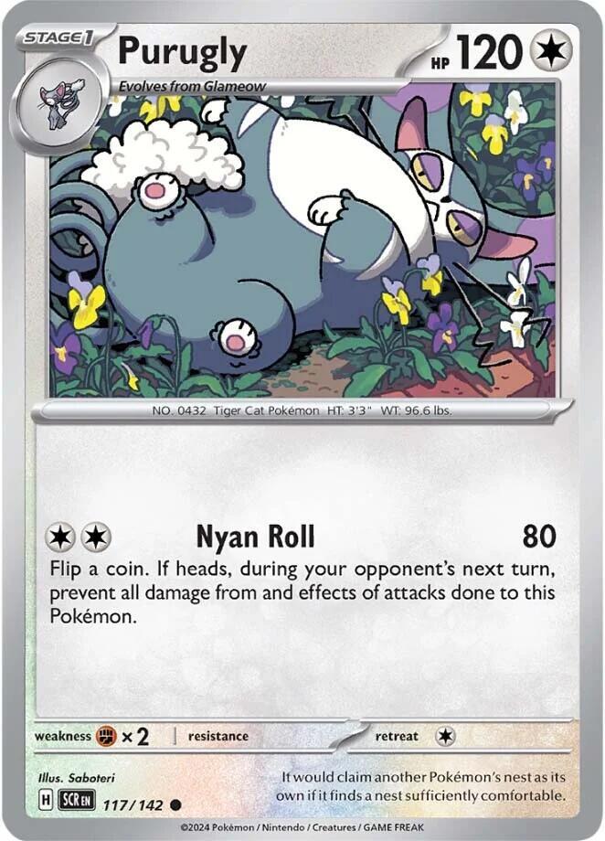 Purugly 117/142 card from SV07: Stellar Crown