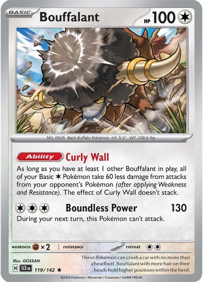 Bouffalant 119/142 card from SV07: Stellar Crown