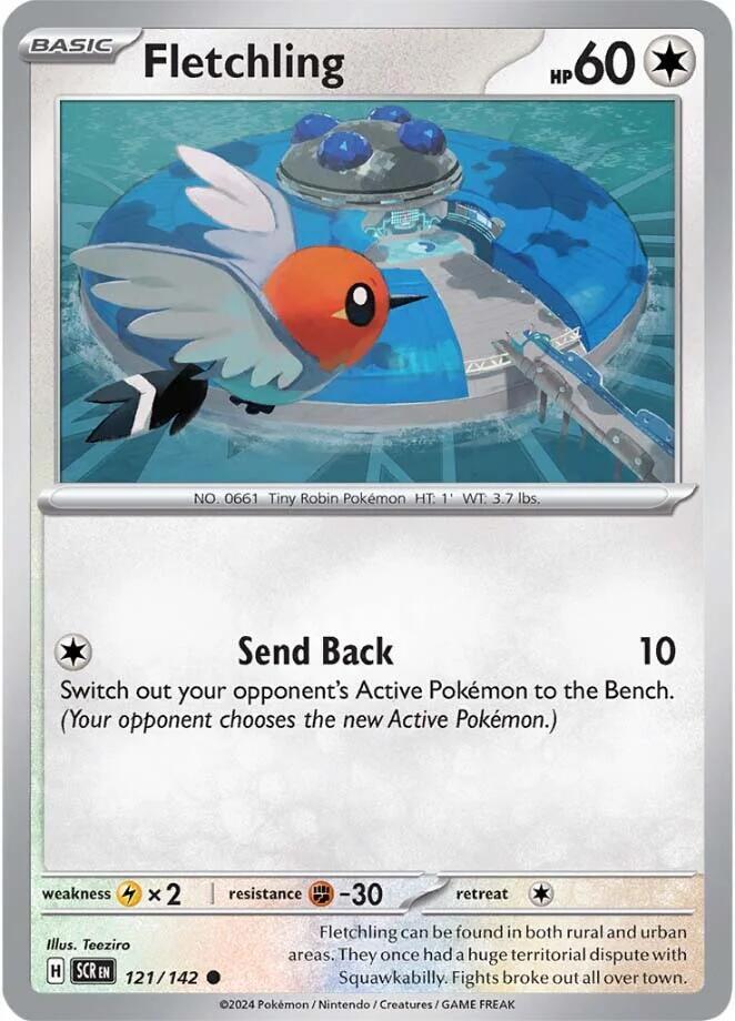 Fletchling 121/142 card from SV07: Stellar Crown