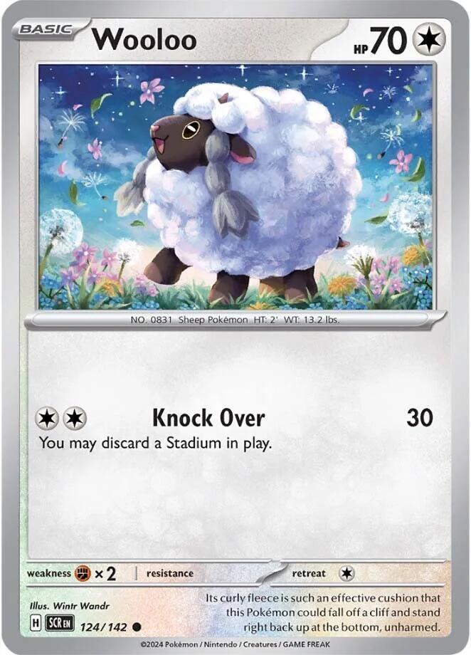 Wooloo 124/142 card from SV07: Stellar Crown
