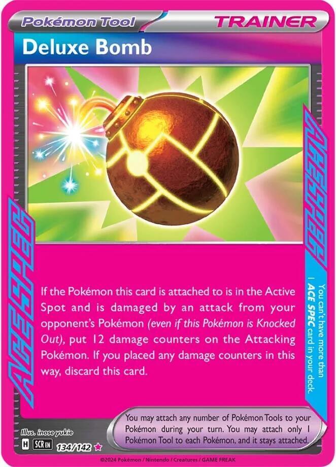 Deluxe Bomb 134/142 card from SV07: Stellar Crown
