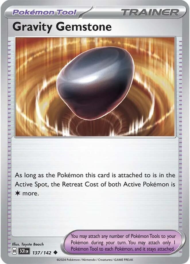 Gravity Gemstone 137/142 card from SV07: Stellar Crown