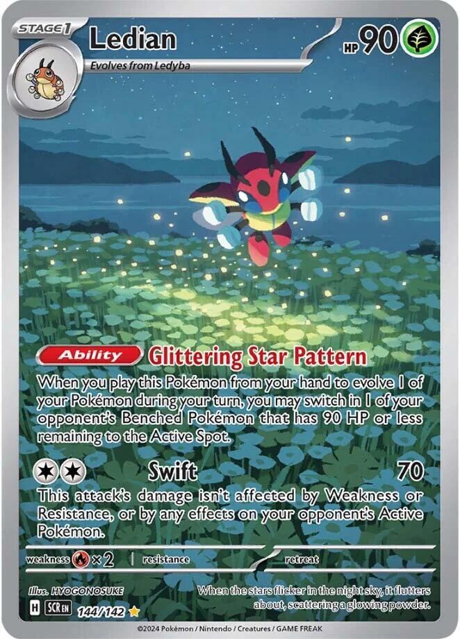 Ledian 144/142 card from SV07: Stellar Crown