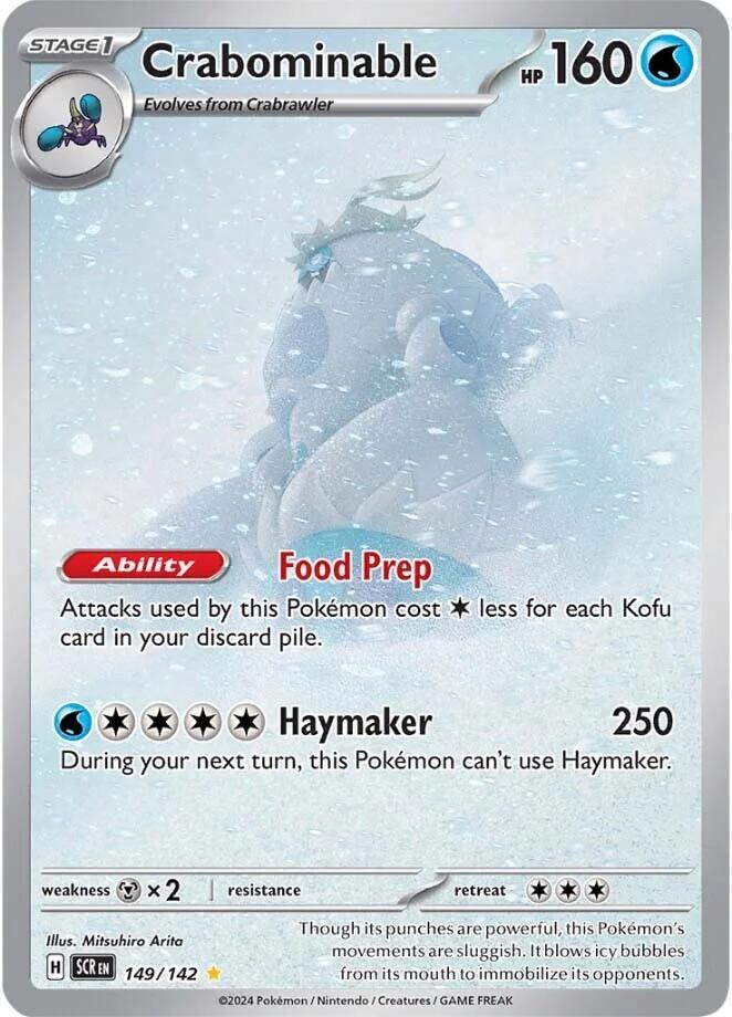 Crabominable 149/142 card from SV07: Stellar Crown